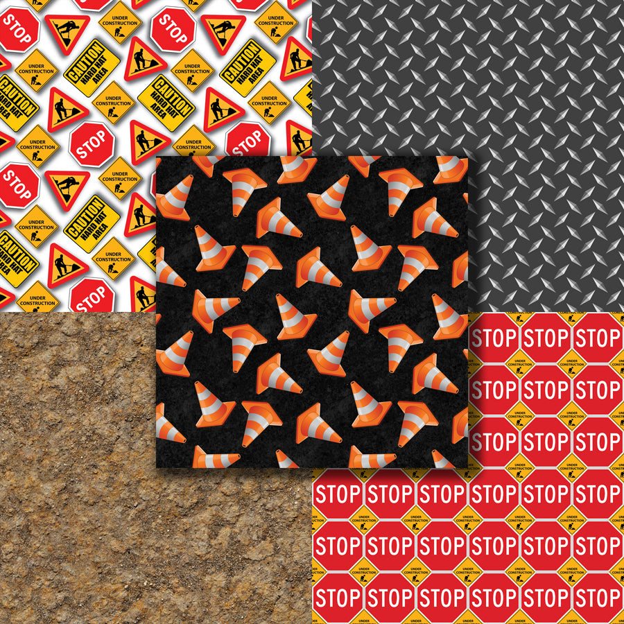 Construction 12X12 Paper Pack - 8766