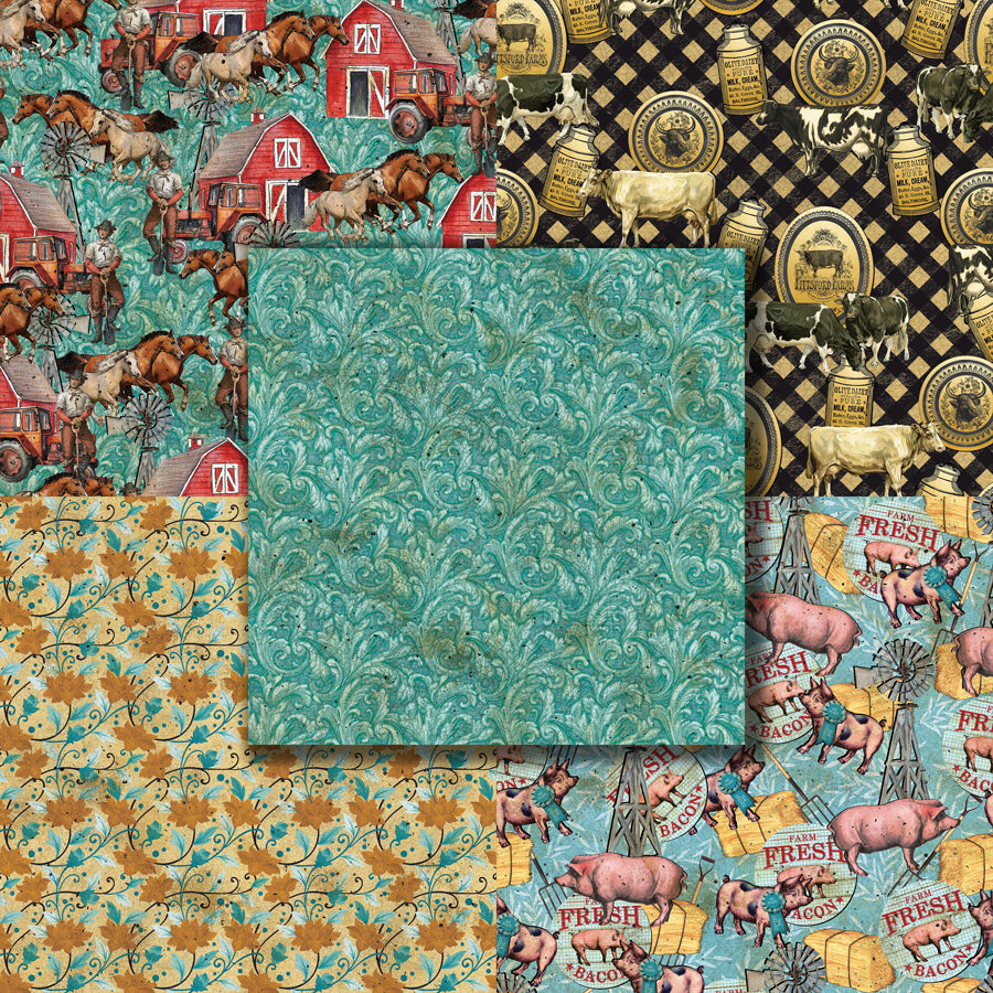 Vintage Farmhouse 12X12 Paper Pack - 8775