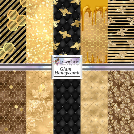 Glam Honeycomb 12X12 Scrapbook Paper Pack - 8846