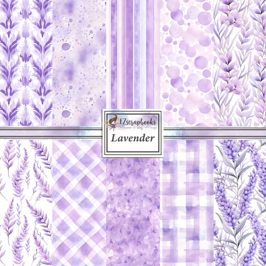 Lavender 12X12 Scrapbook Paper Pack - 8849