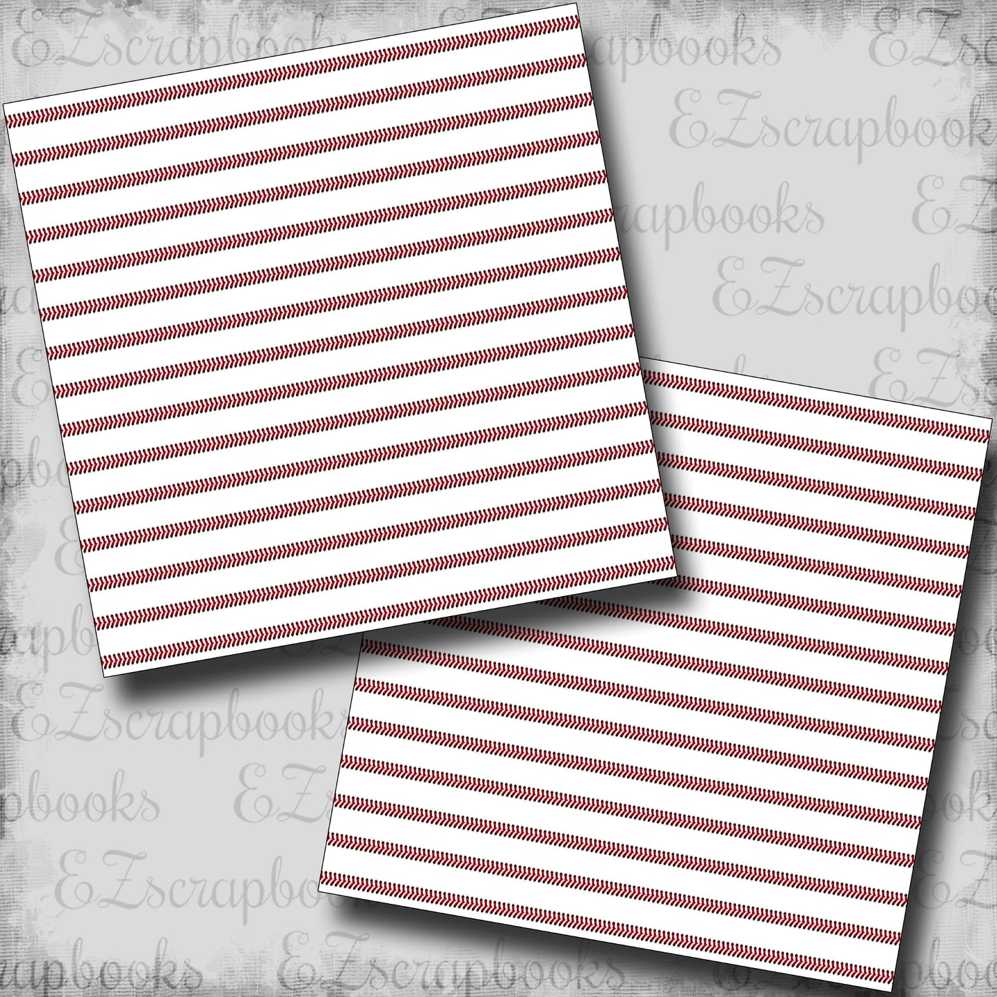 Baseball Stripes - Scrapbook Papers - 25-585