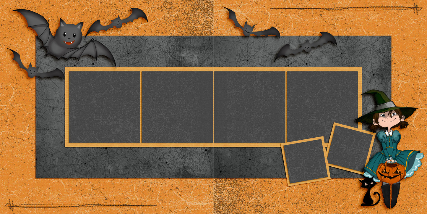 The Boo Crew - Halloween - Set of 5 Double Page Layouts - 1792