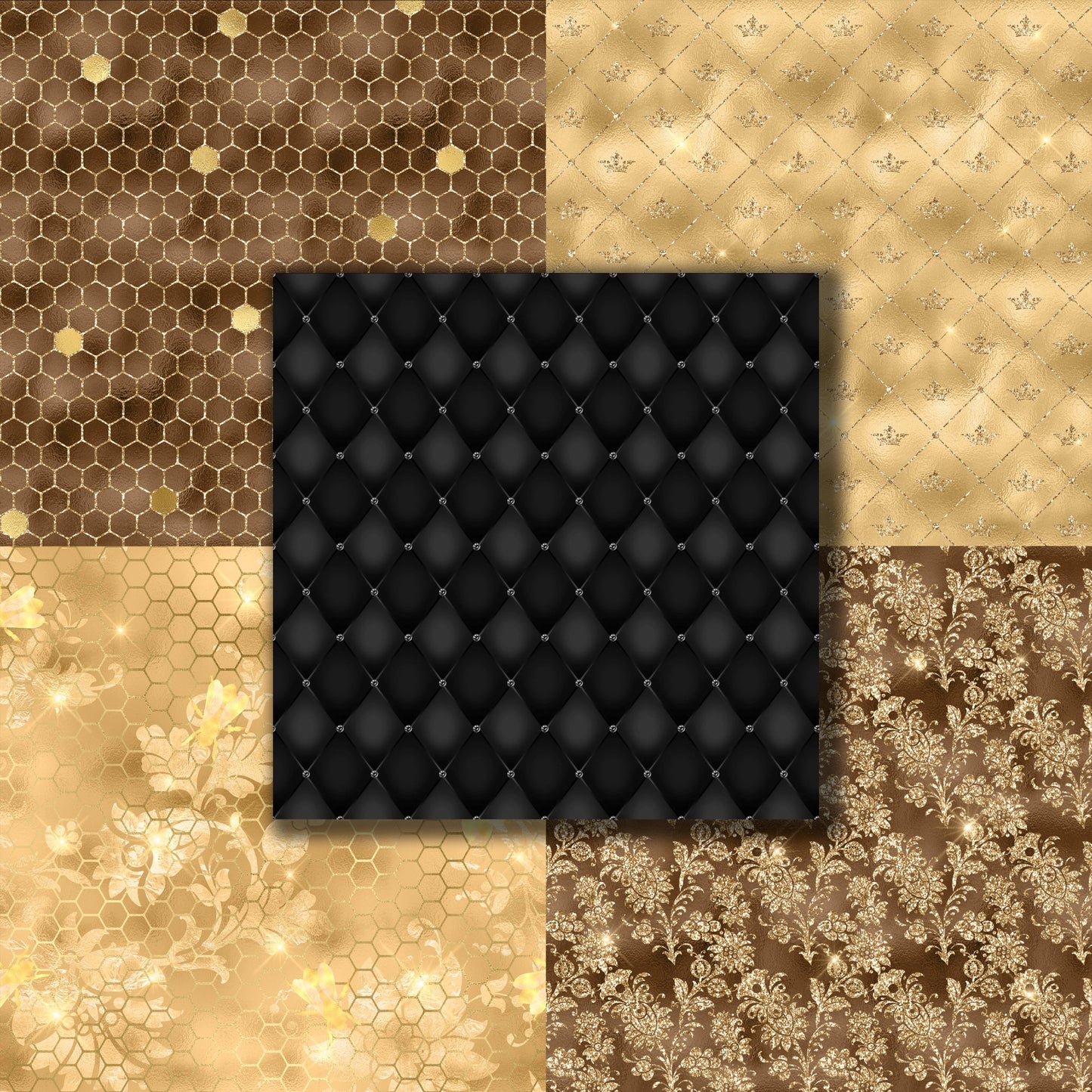 Glam Honeycomb 12X12 Scrapbook Paper Pack - 8846