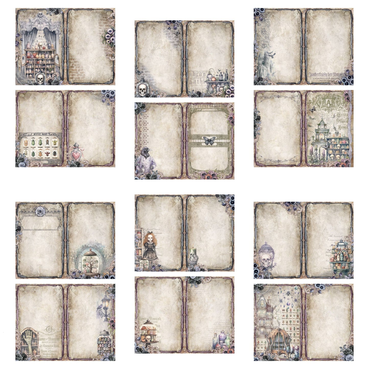 Cabinet of Curiosities Mini Journal Pages - 23-7391