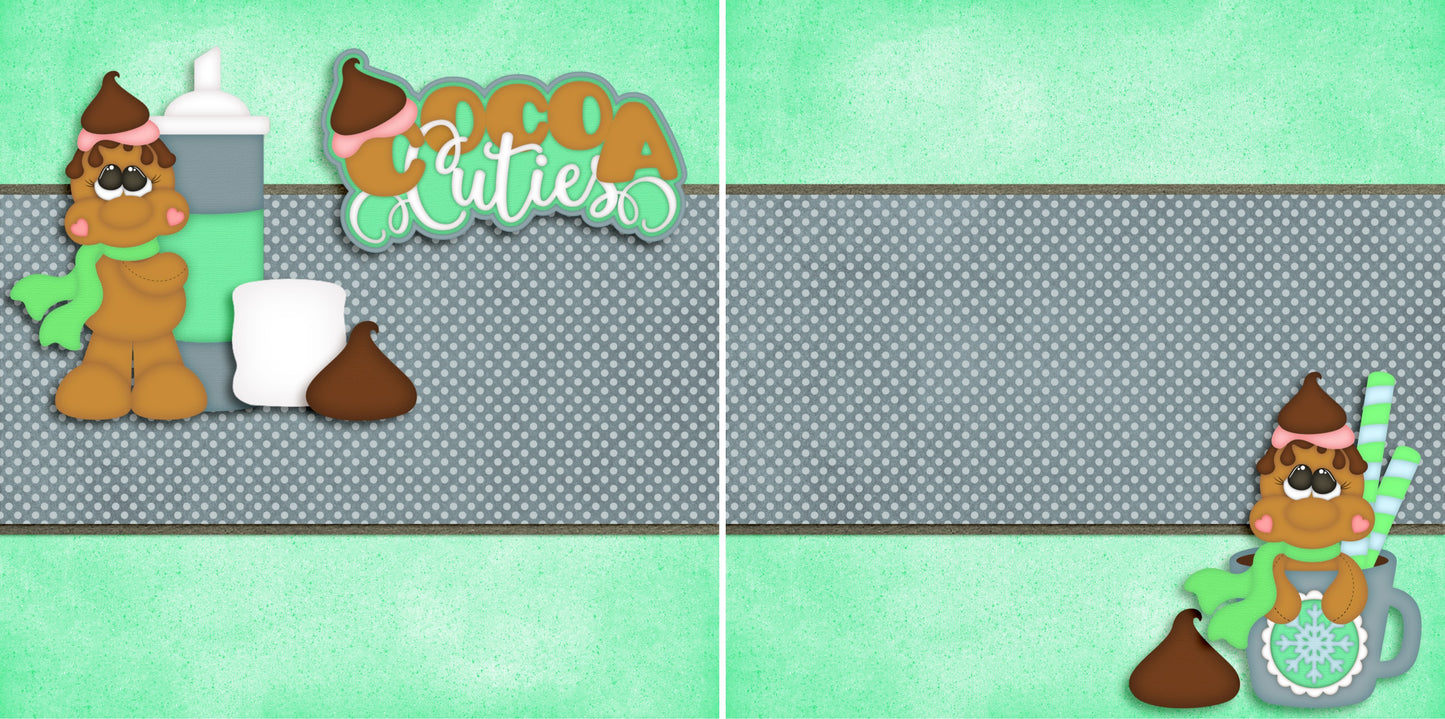 Favorite Elf NPM- Set of 5 Double Page Scrapbook Layouts - 1328
