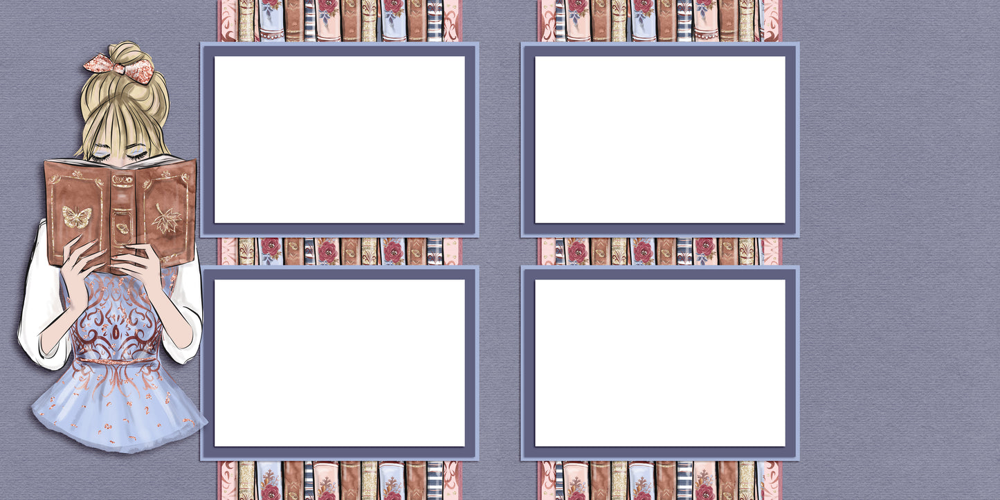 Autumn Fairytale Blonde - EZ Digital Scrapbook Pages - INSTANT DOWNLOAD