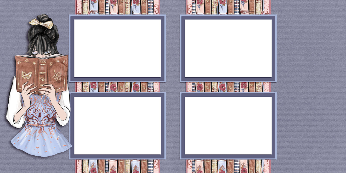 Autumn Fairytale Brunette - EZ Digital Scrapbook Pages - INSTANT DOWNLOAD