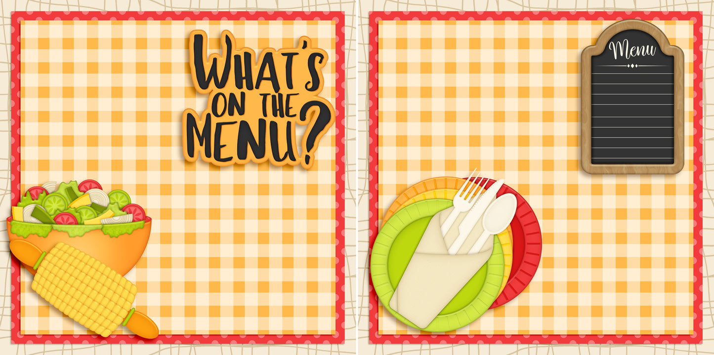 Chillin' & Grillin' - EZ Background Pages - Digital Bundle - 10 Digital Scrapbook Pages - INSTANT DOWNLOAD