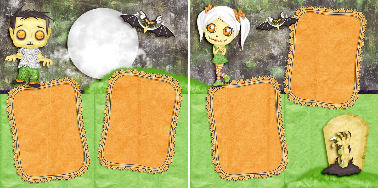 Jeepers Creepers - Set of 5 Double Page Layouts - 1403