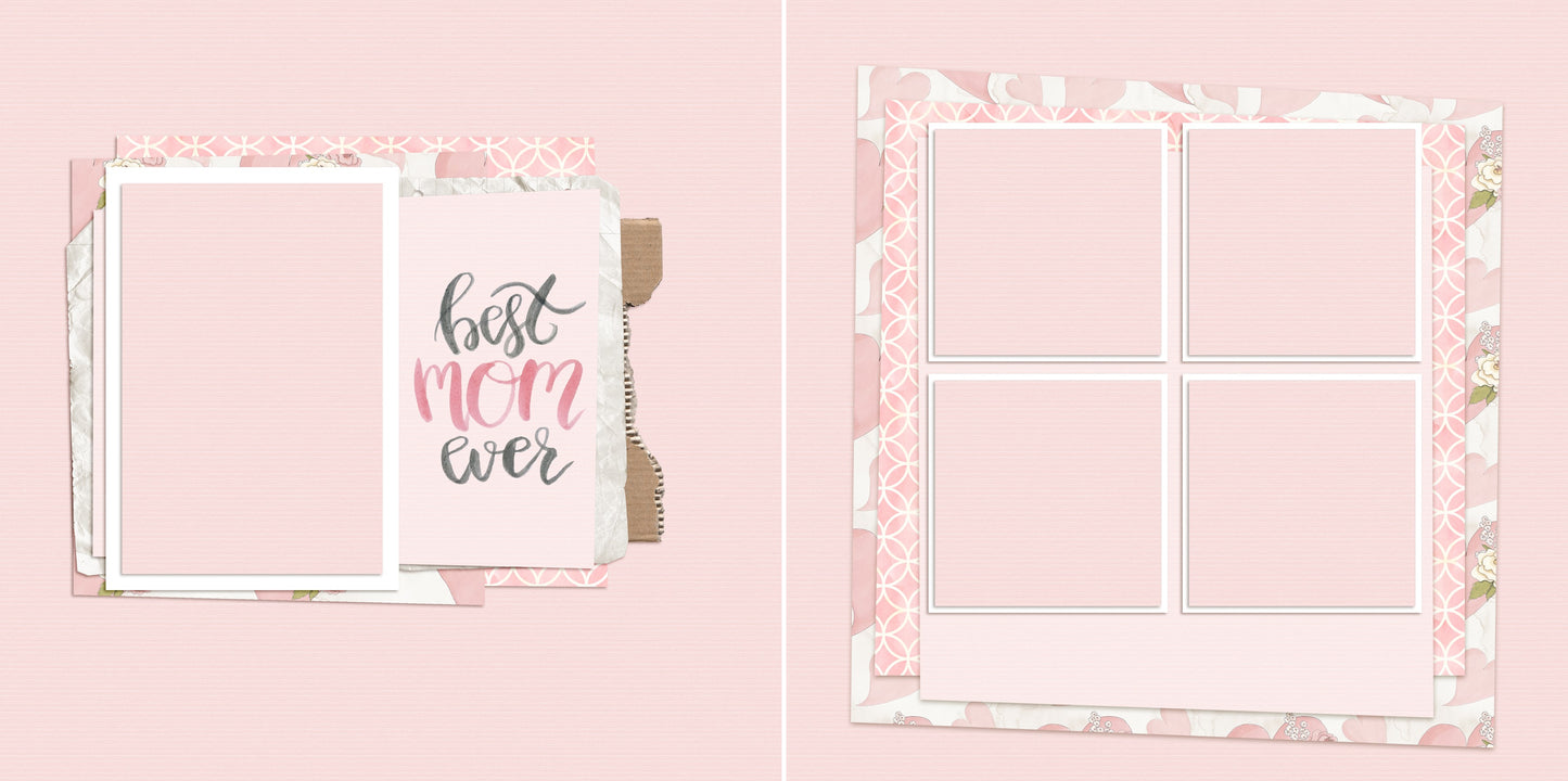 Celebrate Mom Set of 5 Double Page Layouts