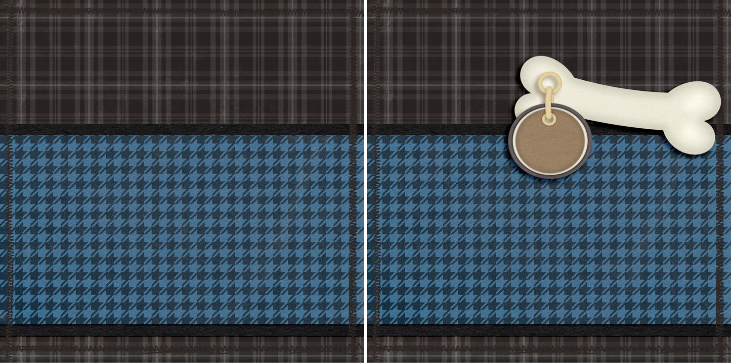 Puppy Love Boy - EZ Background Pages - Digital Bundle - 10 Digital Scrapbook Pages - INSTANT DOWNLOAD