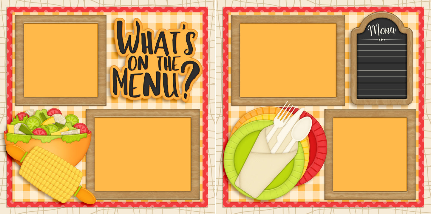 Chillin' & Grillin' - Set of 5 Double Page Layouts - 1514