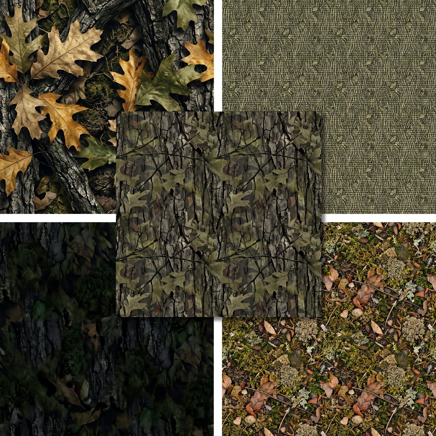 Tree Cammo - Hunting - 12X12 Scrapbook Paper Pack - 26-8029