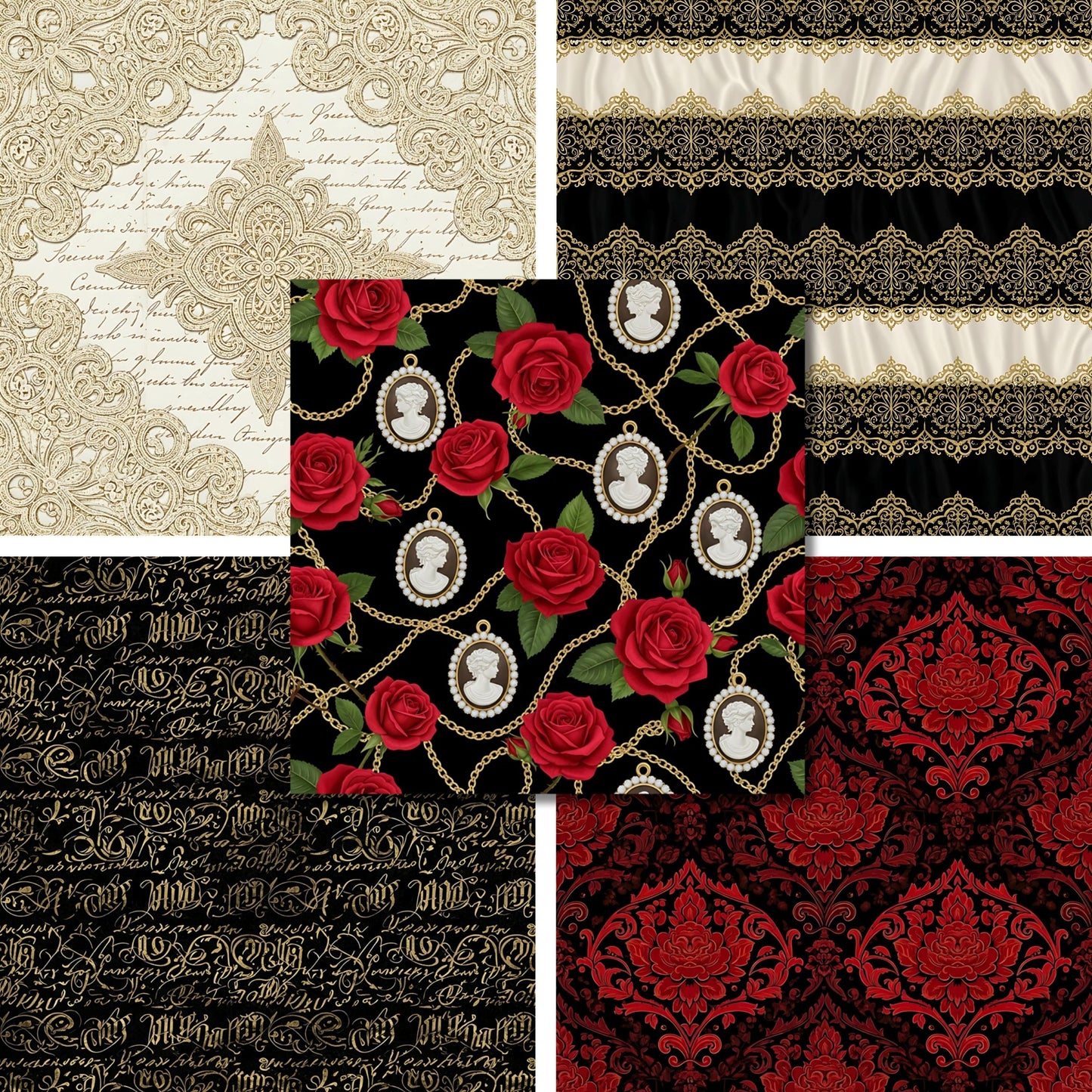 Dark Valentine - Valentine Love - 12X12 Scrapbook Paper Pack - 26-8034