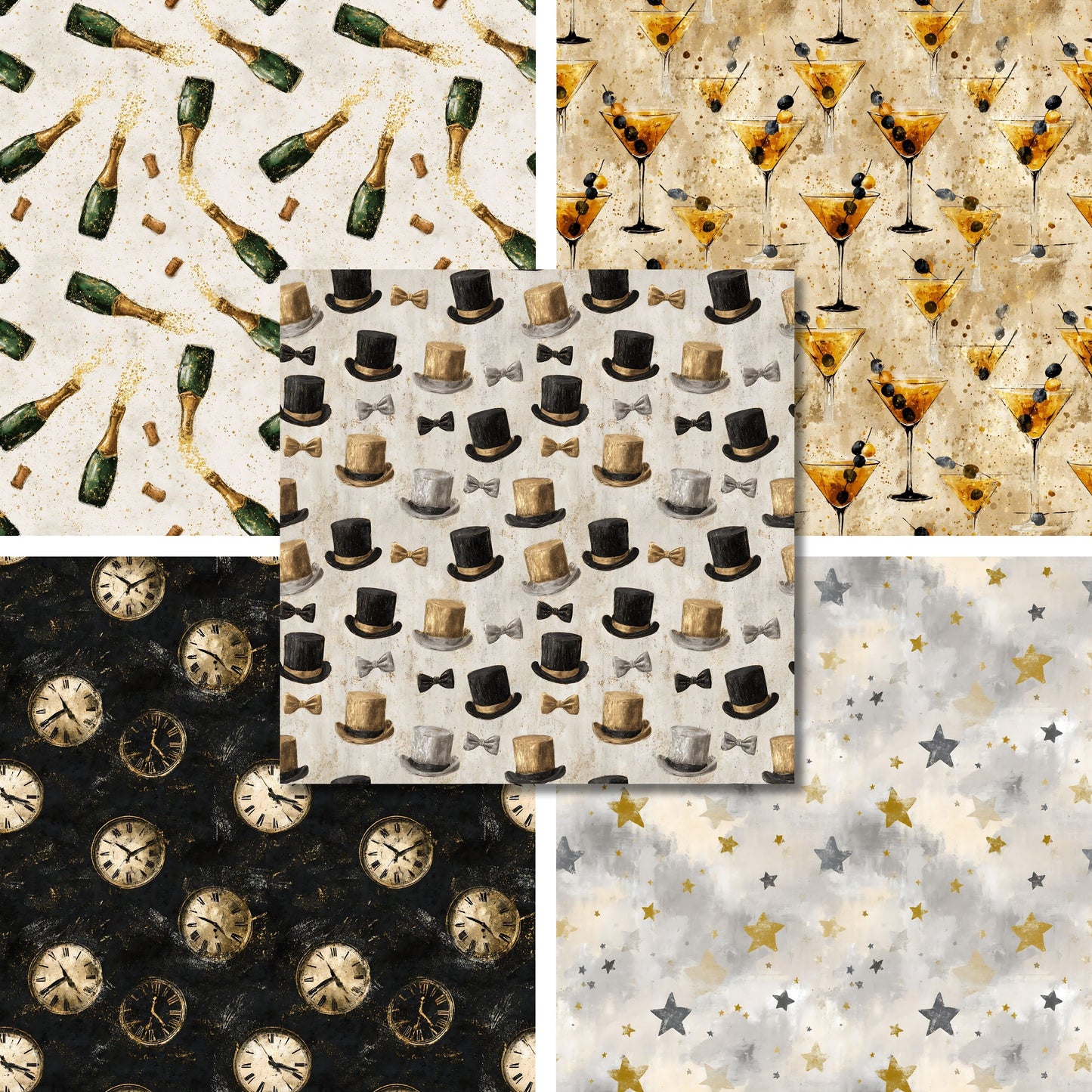 Vintage New Year - 12X12 Scrapbook Paper Pack - 26-8002