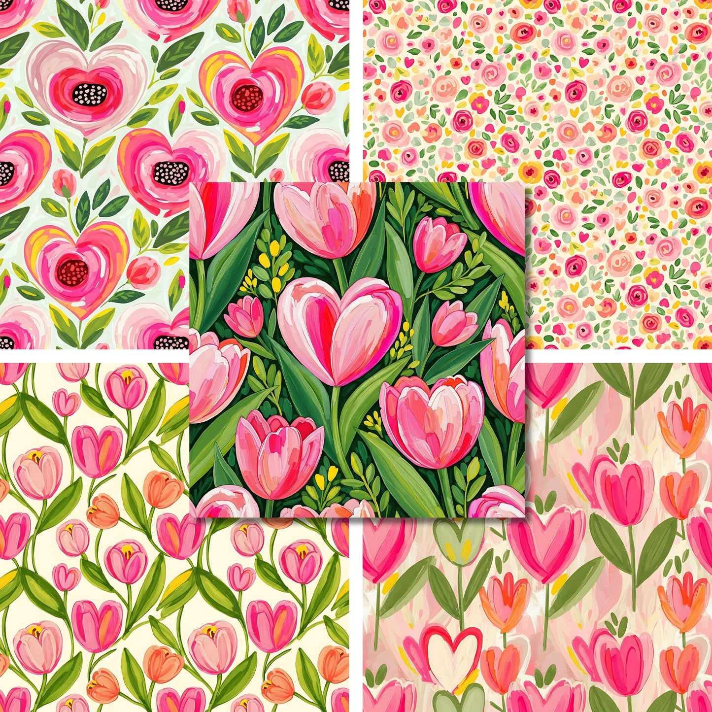 Folk Art Floral - Spring - 12X12 Scrapbook Paper Pack - 26-8027