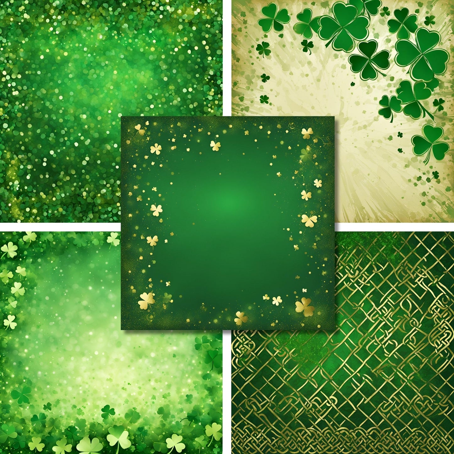 Glittered St Pat - 12X12 Scrapbook Paper Pack - 26-8078