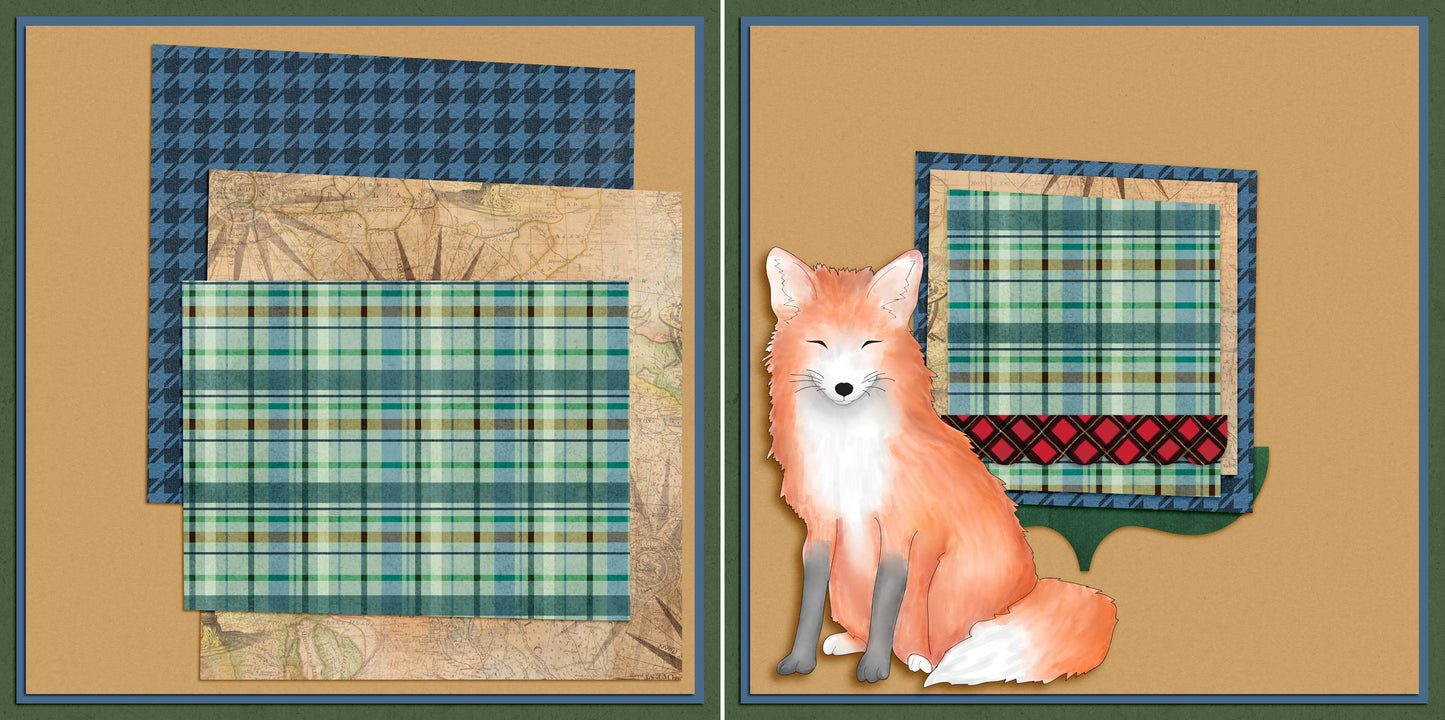 Camping Memories EZ Background Pages - Digital Bundle - 10 Digital Scrapbook Pages - INSTANT DOWNLOAD