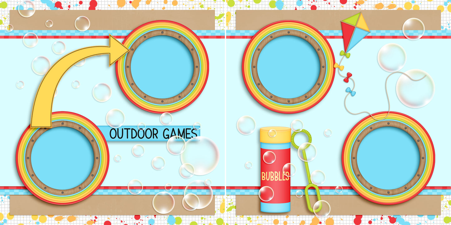 Playground Fun - Set of 5 Double Page Layouts - 1508