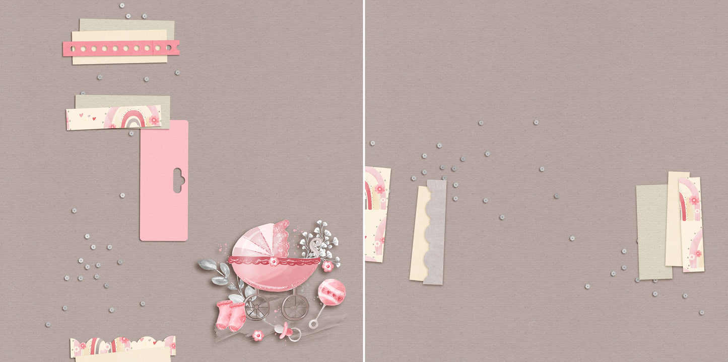 I Heart this Baby Girl NPM - Set of 5 Double Page Layouts - 1593