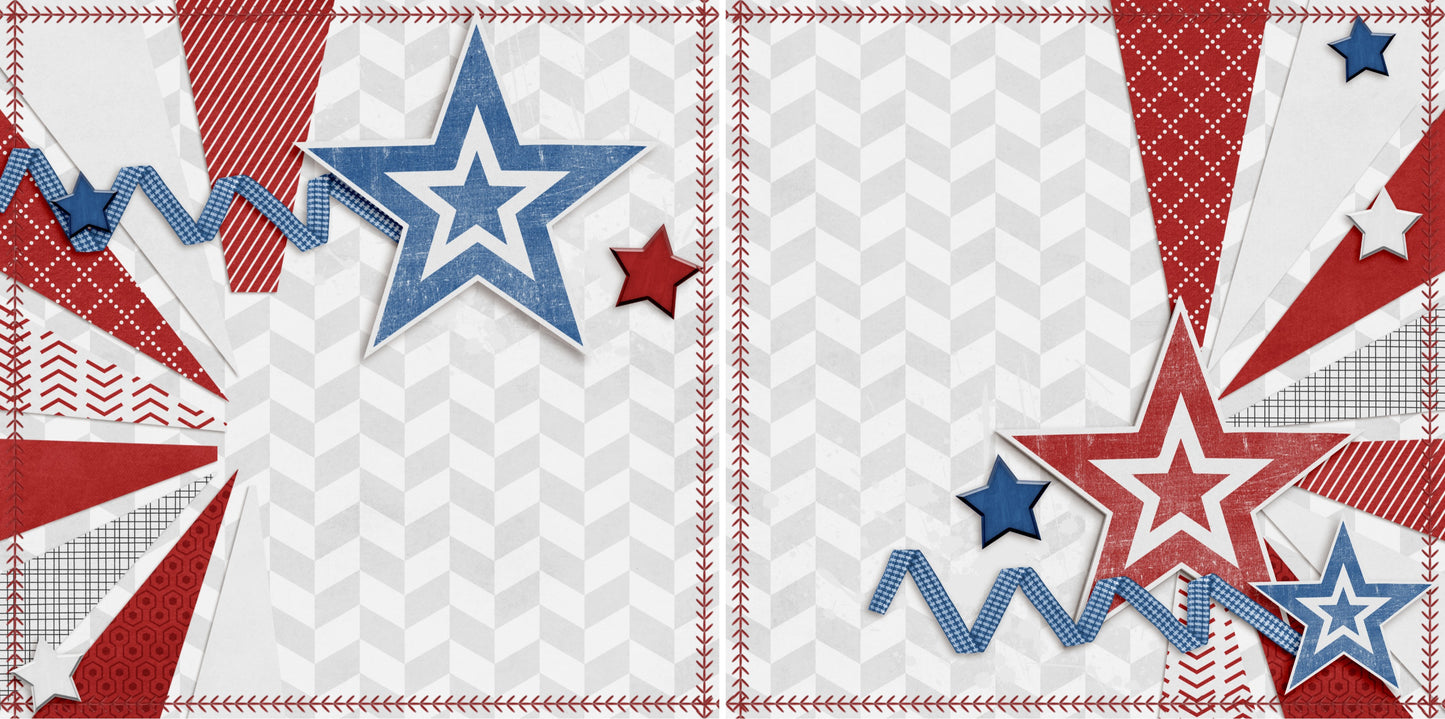 America Beautiful NPM - Set of 5 Double Page Layouts - 1380