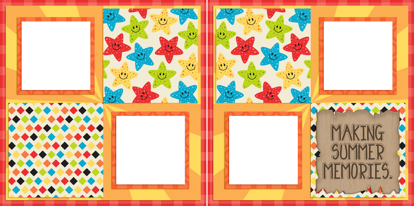 A Day at the Beach EZ Quick Pages - Digital Bundle - 10 Digital Scrapbook Pages - INSTANT DOWNLOAD