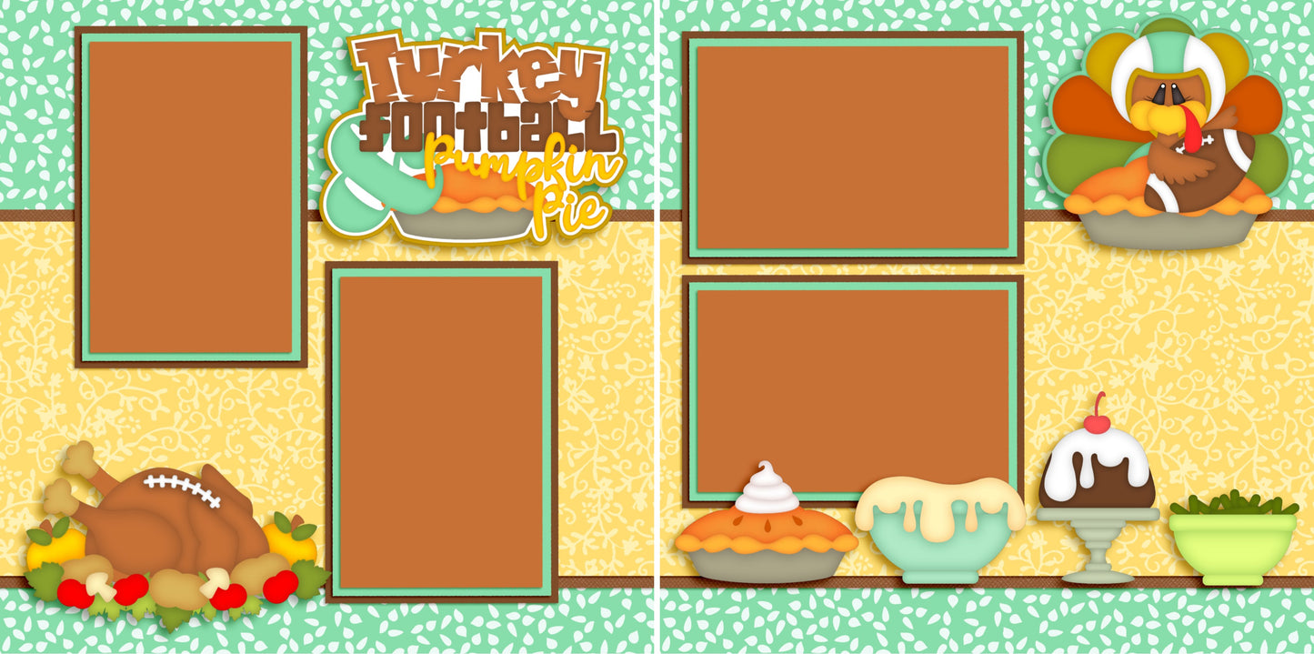 Thanksgiving - Set of 5 Double Page Scrapbook Layouts - 1193