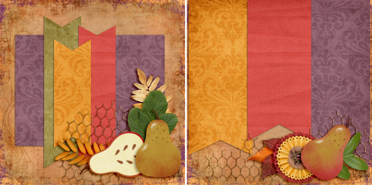 Autumn's Glow EZ Background Pages - Digital Bundle - 10 Digital Scrapbook Pages - INSTANT DOWNLOAD