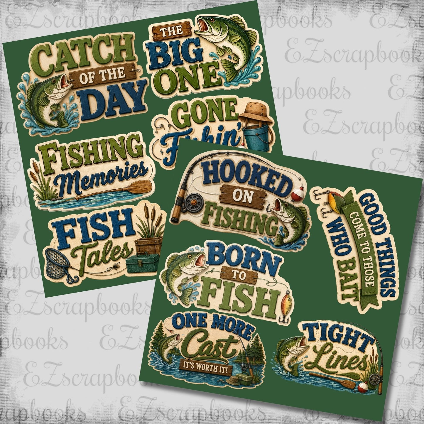 Fish Tales Titles - Clip Art Sheets CAS - 26-259
