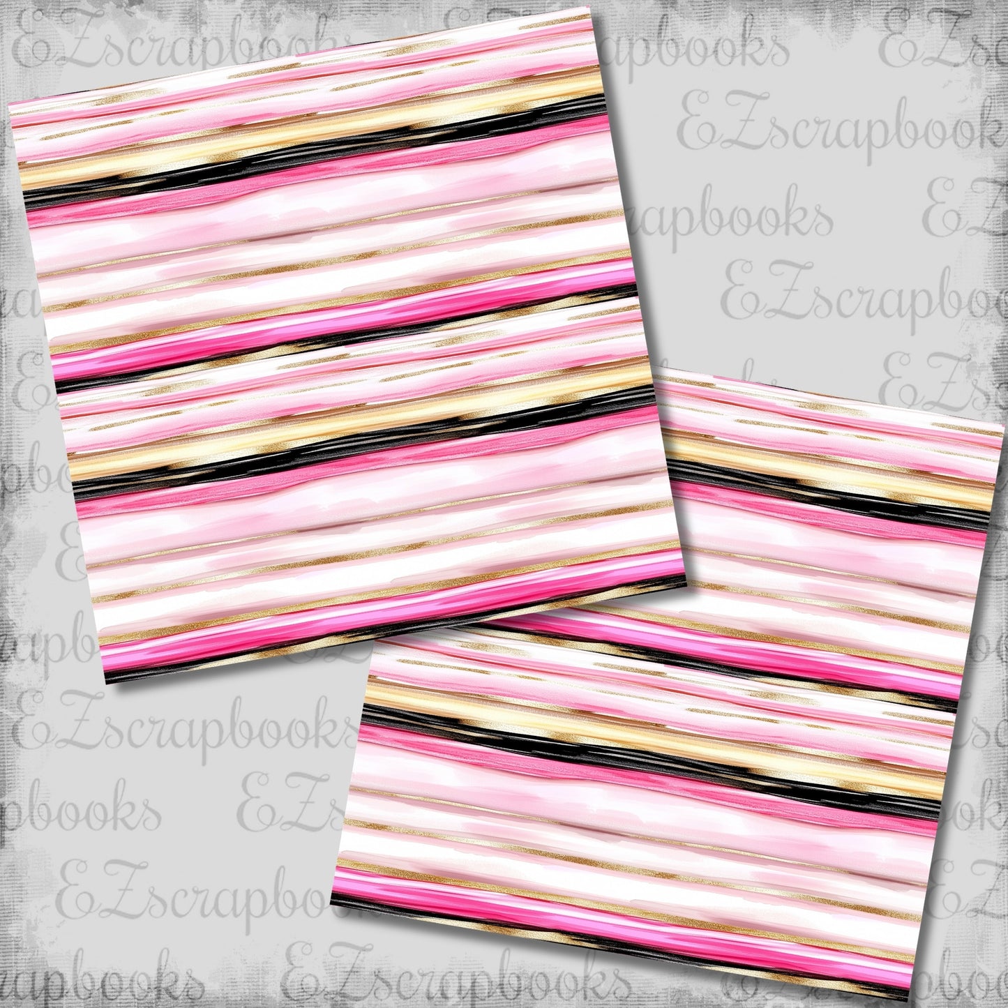 Birthday Queen Stripes - 12x12 Scrapbook Papers - 26-191