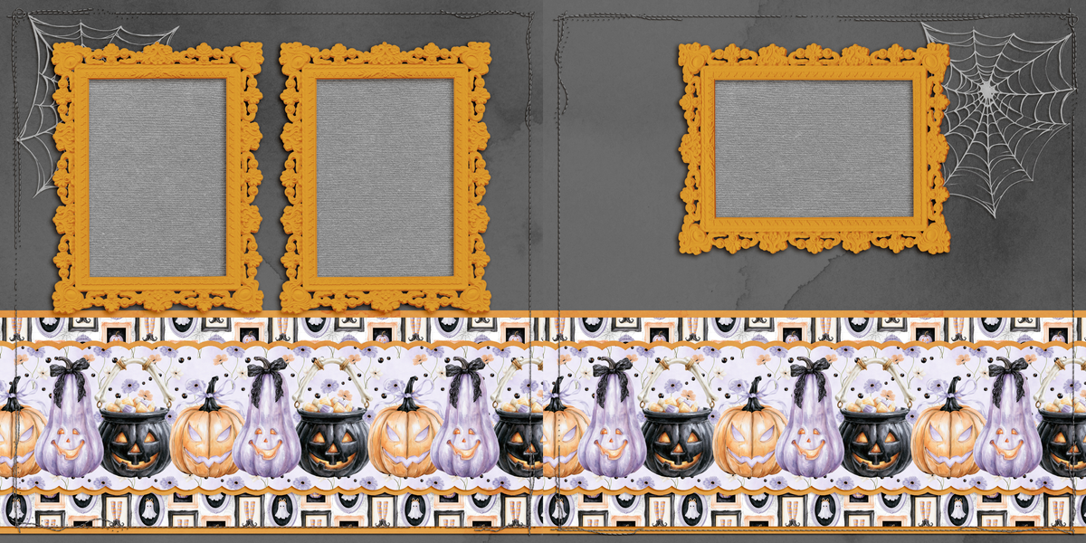 Witching Hour Pumpkins - Scrapbook Layout - 26-388