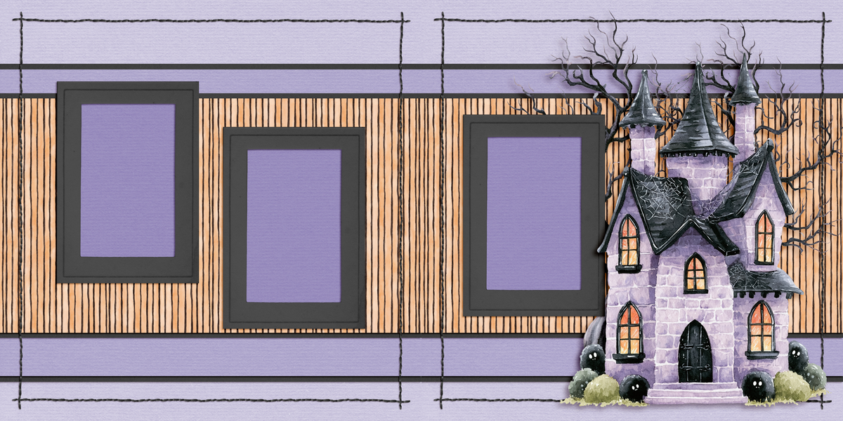 Witching Hour Haunted House - Scrapbook Layout - 26-390
