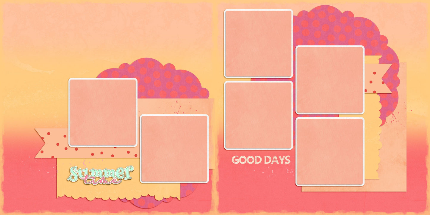 Summer Time - Scrapbook Layout - 26-224