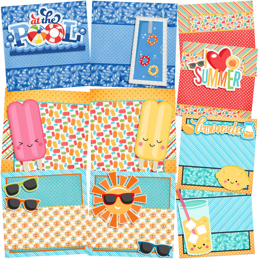 Summer Fun NPM - Set of 5 Double Page Layouts - 1275