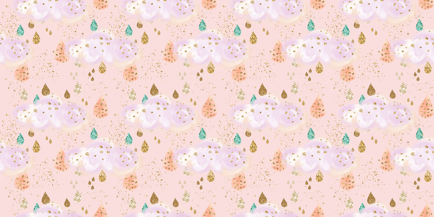 Sweet Dreams Raindrops Peach - Papers - 23-384