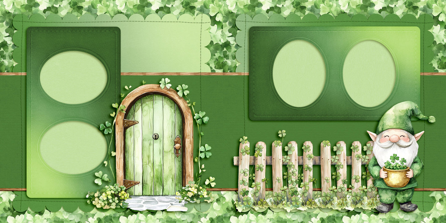 Lucky Cottage - Set of 5 Double Page Scrapbook Layouts - 25-1026