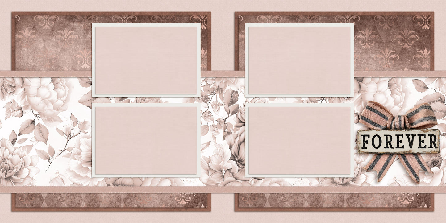 Forever - Love Valentine Scrapbook Layout - 26-052