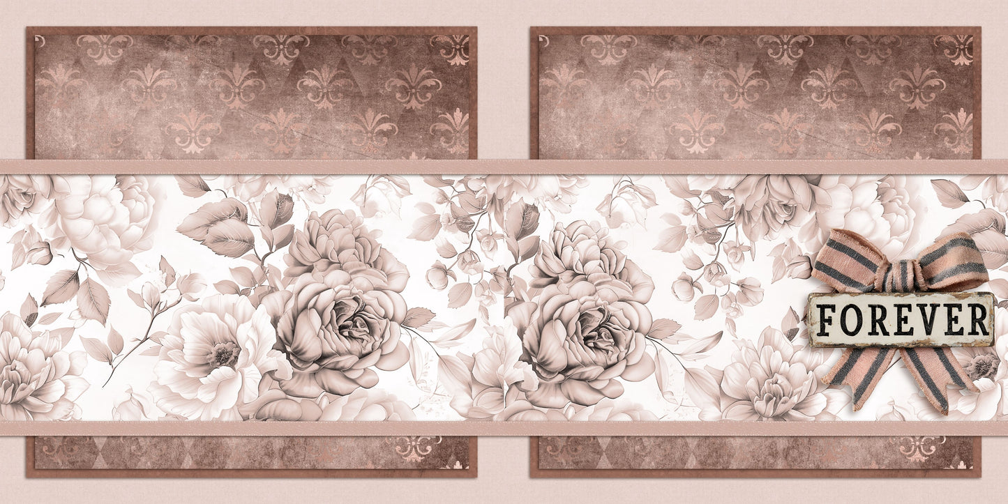 Forever NPM - Love Valentine Scrapbook Layout - 26-053