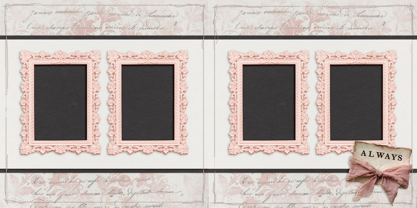 Always & Forever - Set of 5 Double Page Scrapbook Layouts - 26-1004