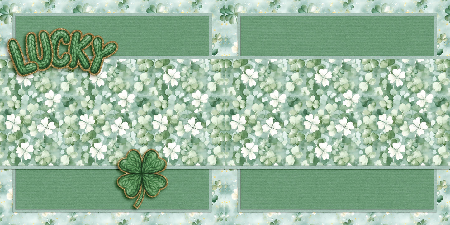 Lucky NPM - St Patrick's Scrapbook Layout - 26-121