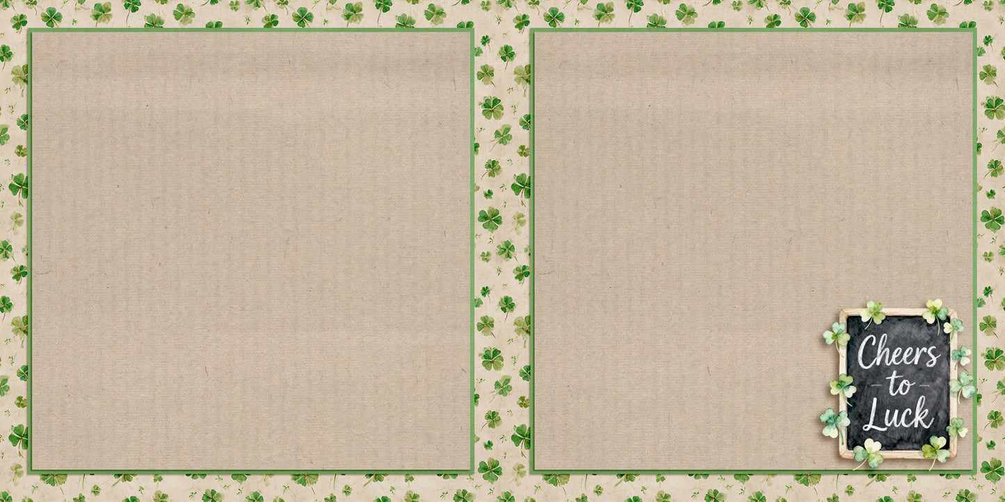 Cheers to Luck NPM - Set of 5 Double Page Scrapbook Layouts - 26-1009