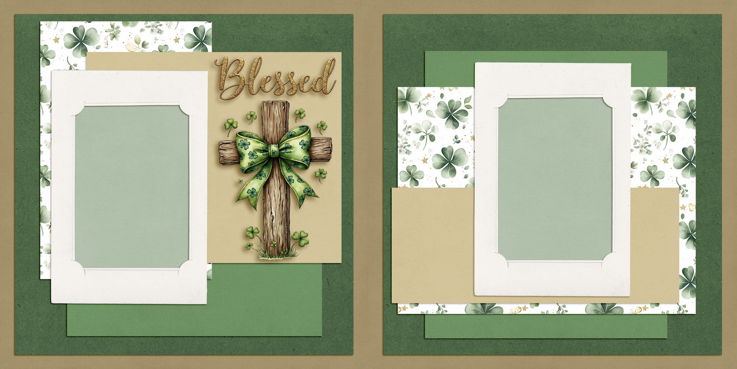 Blessed St Pat - St Patrick's Scrapbook Layout - 26-106