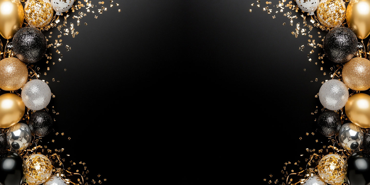 New Year Black Border NPM - Scrapbook Layout - 26-004