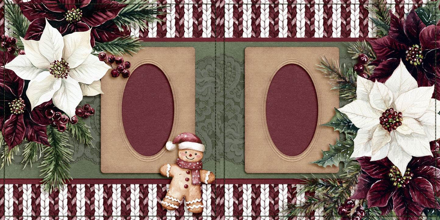 Joyful Gingerbread Man - Christmas Scrapbook Layout - 25-916