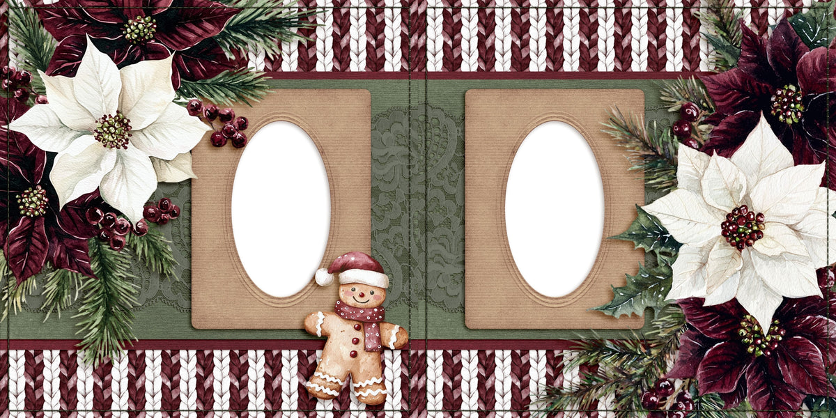 Joyful Gingerbread Man - EZ Digital Scrapbook Pages - INSTANT DOWNLOAD