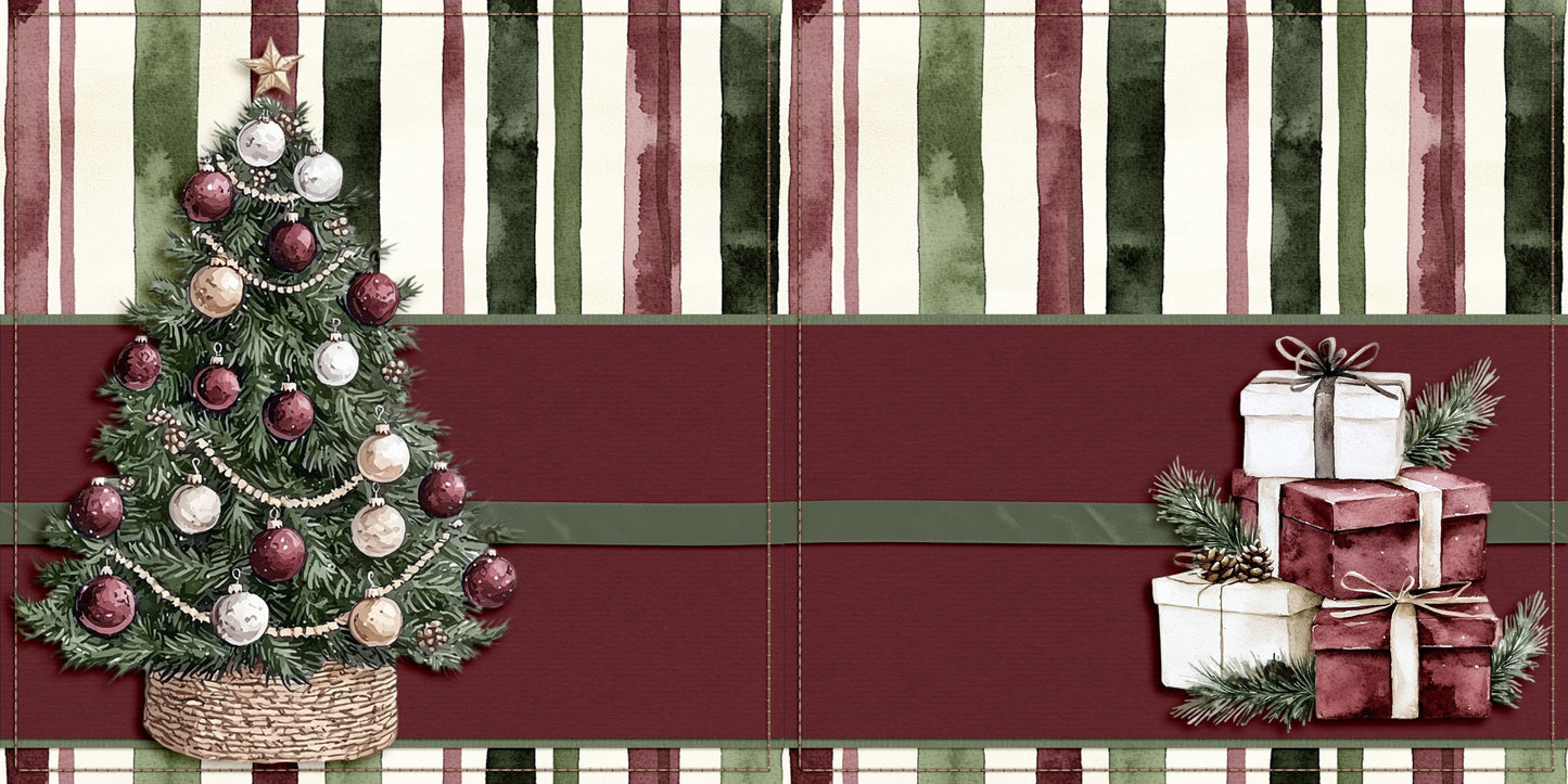 Joyful Time Tree NPM - Christmas Scrapbook Layout - 25-919