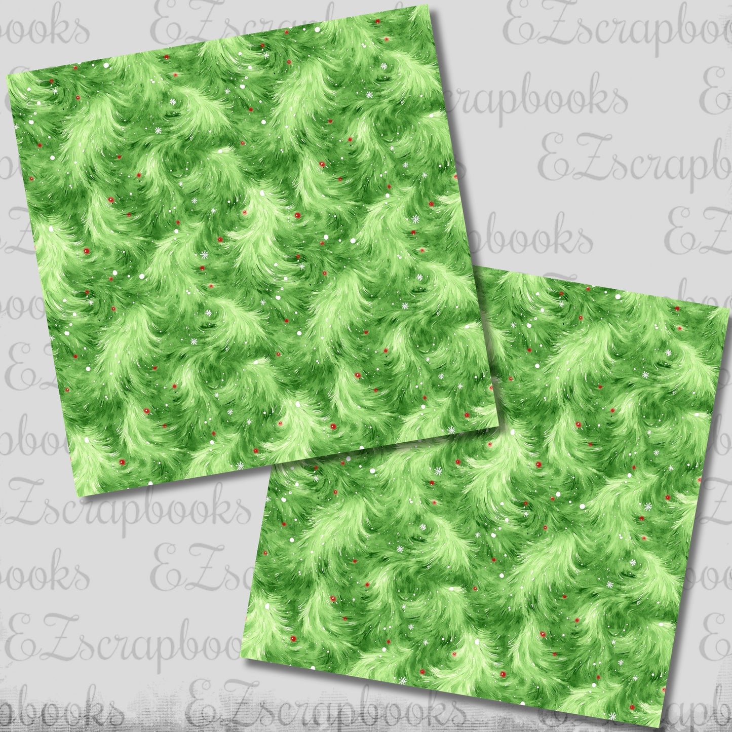 Whimsy Green - Christmas Scrapbook Papers - 25-939