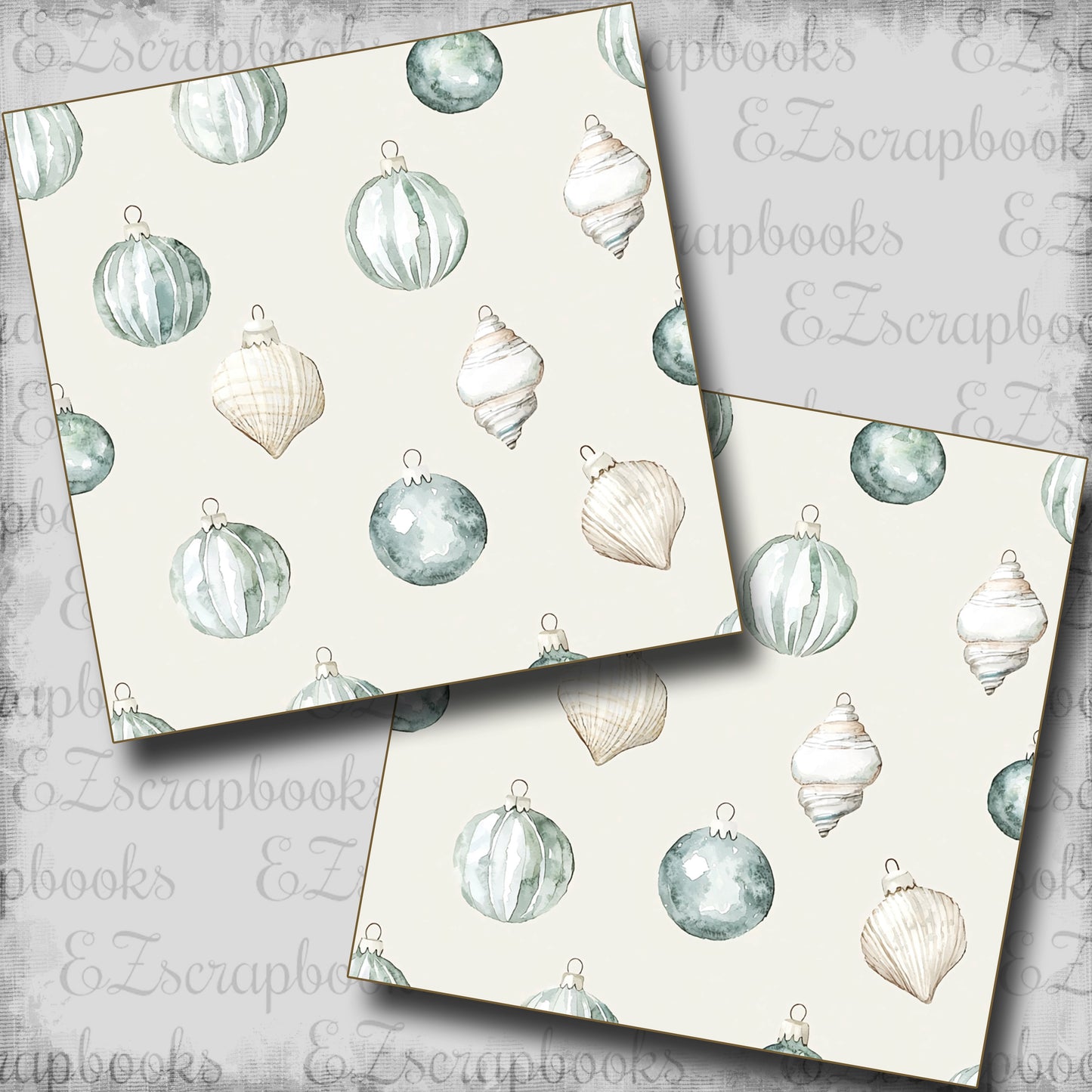 Coastal Holiday Ornaments - Scrapbook Papers - 25-021