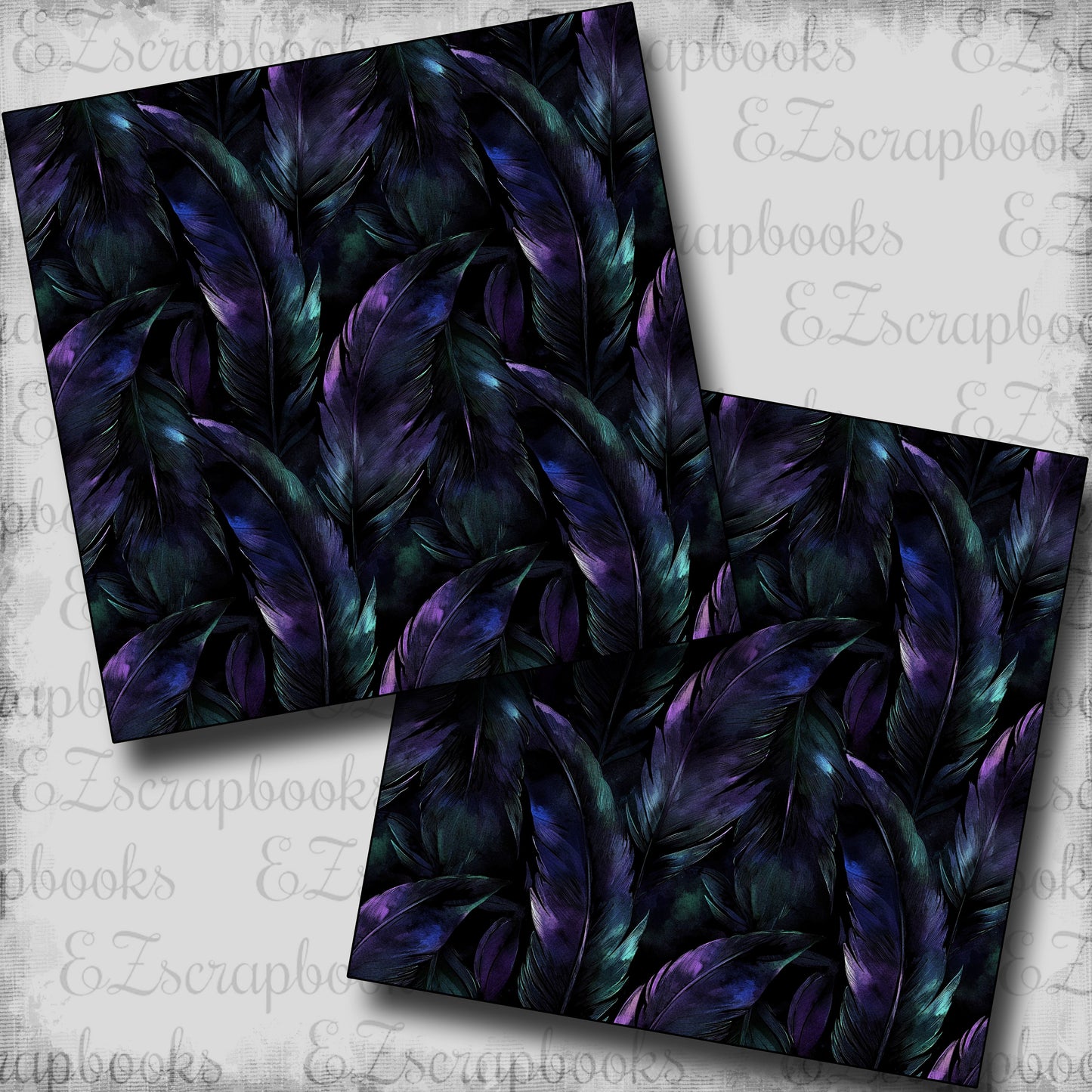 Twilight Feathers - Scrapbook Papers - 25-837
