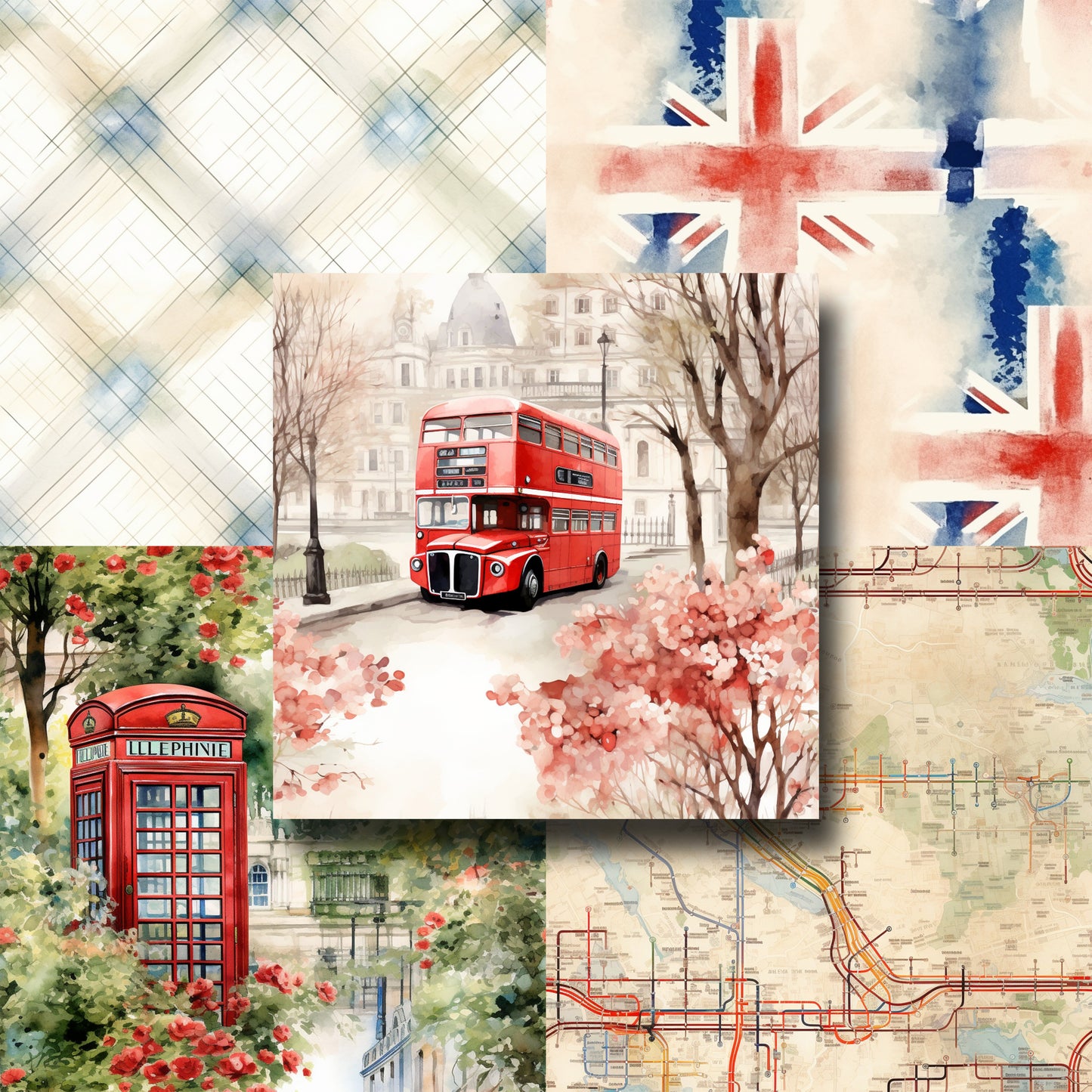 Hello London - 12X12 Scrapbook Paper Pack - 25-8051